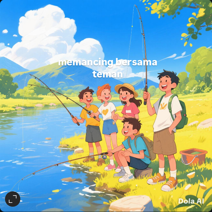 Cover memancing bersama teman