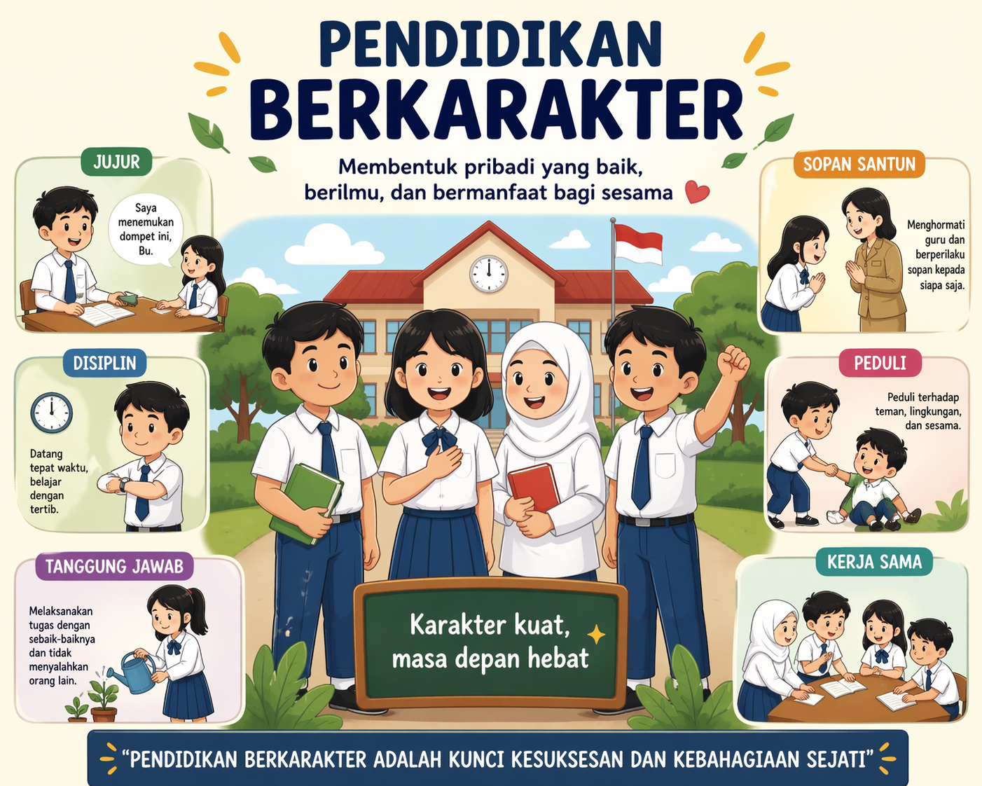 Cover Essai tema : Pendidikan Berkarakter